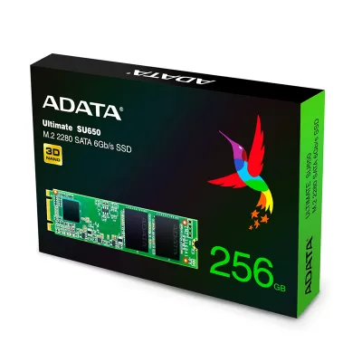 هارد‌ دیسک SSD اینترنال ای دیتا ظرفیت 256 گیگابایت مدل ADATA Ultimate SU650 M.2 256GB