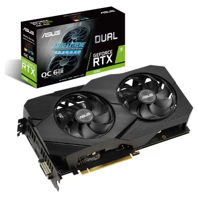 کارت گرافیک گیمینگ ایسوس مدل ASUS DUAL GeForce RTX 2060 O6G EVO 6GB