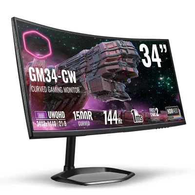 مانیتور منحنی گیمینگ کولر مستر سایز 34 اینچ مدل Cooler Master GM34-CW