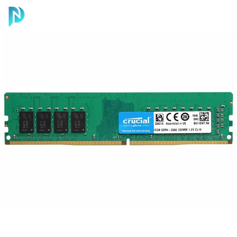 حافظه رم کامپیوتر دسکتاپ 16 گیگابایت کروشیال Crucial 16GB DDR4 2666Mhz CL-19