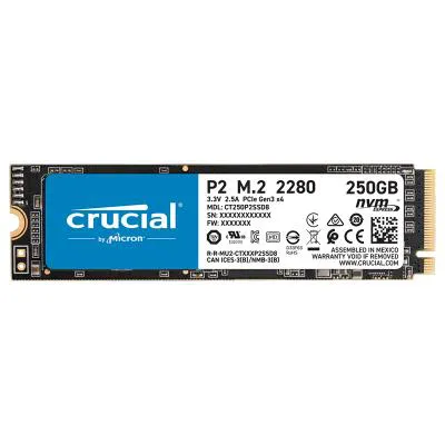 حافظه اینترنال SSD کروشیال ظرفیت 250 گیگابایت مدل Crucial P2 M.2 2280 250GB NVMe