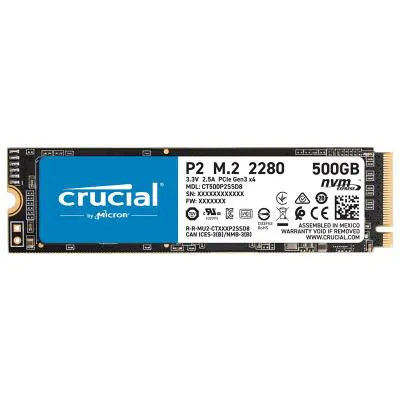 حافظه اینترنال SSD کروشیال ظرفیت 250 گیگابایت مدل Crucial P2 M.2 2280 500GB PCIe NVMe