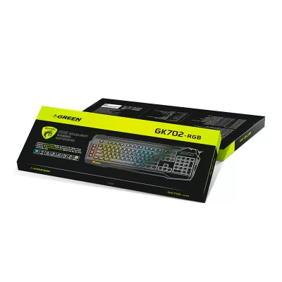 کیبورد با سیم گیمینگ گرین مدل GREEN GK702-RGB