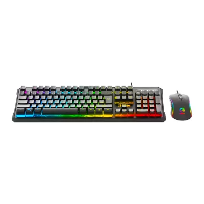 کیبورد و ماوس گیمینگ با سیم گرین مدل GREEN GKM605 RGB