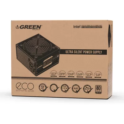 منبع تغذیه (پاور) گرین مدل Green GP500A-ECO 500w
