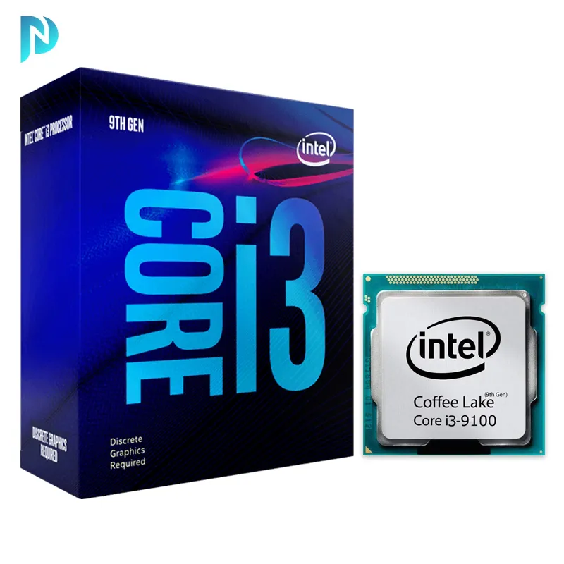 پردازنده اینتل سری Coffee Lake با جعبه و فن مدل Intel Core i3-9100 CPU