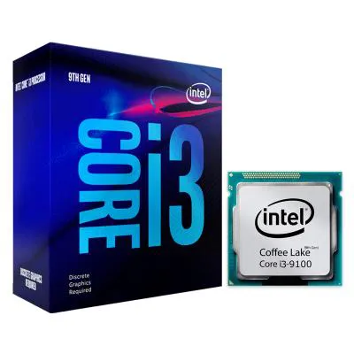 پردازنده اینتل سری Coffee Lake با جعبه و فن مدل Intel Core i3-9100 CPU