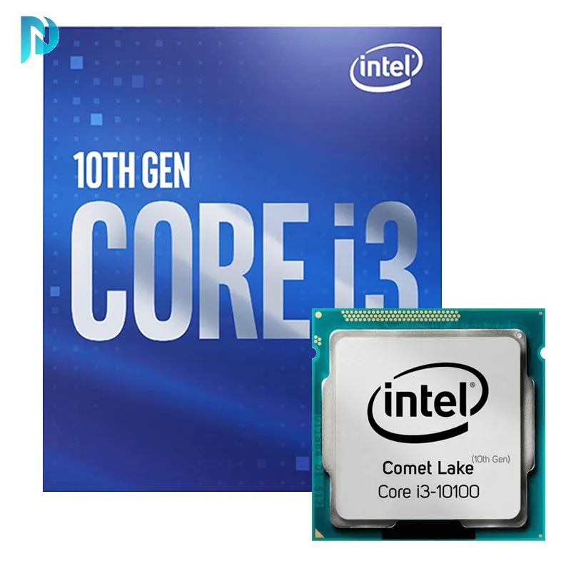 پردازنده اینتل سری Comet Lake با جعبه و فن مدل Intel Core i3-10100 CPU