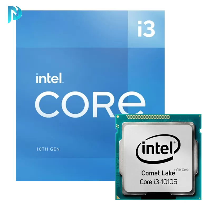 پردازنده اینتل سری Comet Lake با جعبه و فن مدل Intel Core i3-10105 CPU