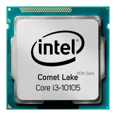 پردازنده اینتل سری Comet Lake با جعبه و فن مدل Intel Core i3-10105 CPU