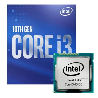 پردازنده اینتل سری Comet Lake با جعبه و فن مدل Intel Core i3 10100 Box