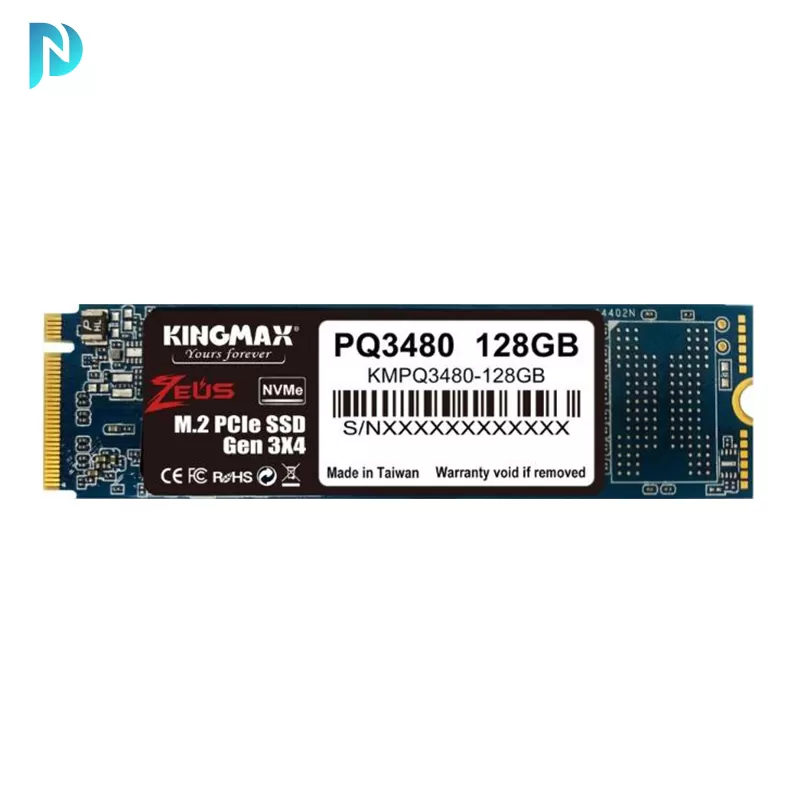 حافظه SSD کینگ مکس ظرفیت 128 گیگابایت مدل KINGMAX PQ3480 M.2 2280 128GB NVMe