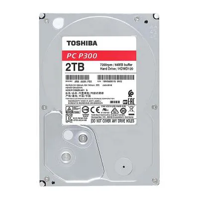 هارد‌ دیسک اینترنال توشیبا سری P300 ظرفیت 2 ترابایت مدل Toshiba HDWD120 2TB HDD