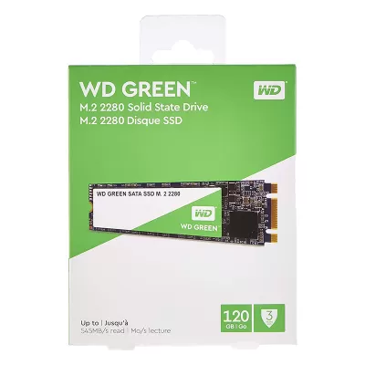 حافظه اینترنال SSD وسترن دیجیتال ظرفیت 120 گیگابایت مدل WD Green SATA SSD M.2 2280 120GB