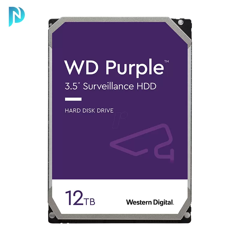 هارد‌ دیسک اینترنال وسترن دیجیتال بنفش ظرفیت 12 ترابایت WD Purple WD121PURZ 12TB