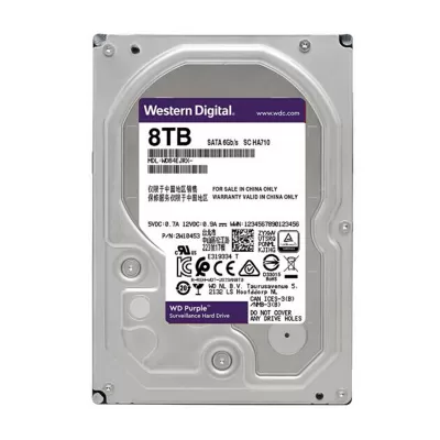 هارد‌ دیسک اینترنال وسترن دیجیتال بنفش ظرفیت 8 ترابایت WD Purple WD84EJRX 8TB