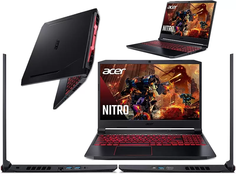 لپ تاپ گیمینگ ایسر سری نیترو 5 مدل Acer Nitro 5 AN515-55-53E5 Ci5 (10300H) 8GB 256GB SSD 4GB (RTX3050) FHD IPS 144Hz Gaming Laptop