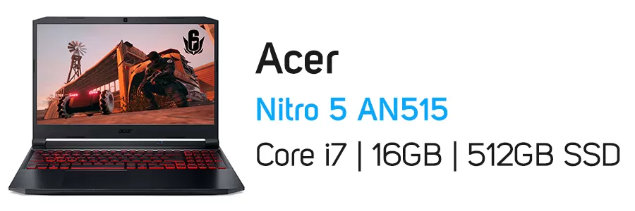 لپ تاپ گیمینگ نیترو ایسر مدل  Acer Nitro 5 AN515 i7 16GB 512GB SSD