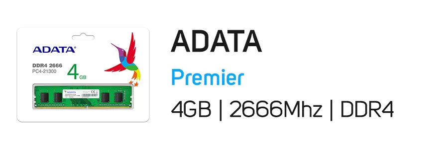 حافظه رم کامپیوتر ای دیتا ADATA 4GB DDR4 2666Mhz