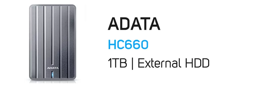 هارد‌ دیسک اکسترنال ای دیتا ظرفیت 1 ترابایت مدل ADATA HC660 1TB