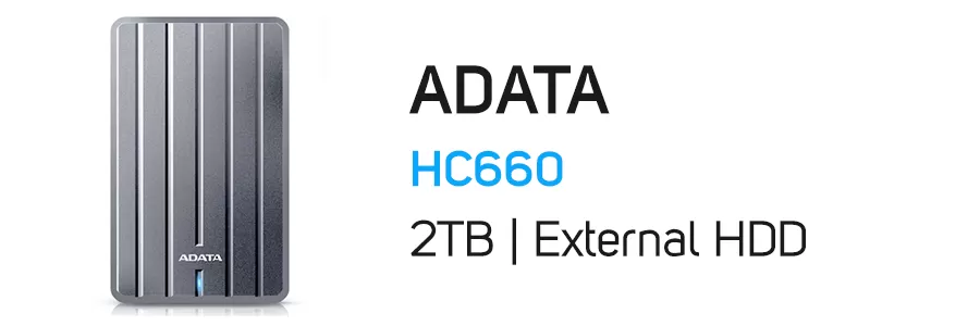 هارد‌ دیسک اکسترنال ای دیتا ظرفیت 2 ترابایت مدل ADATA HC660 2TB