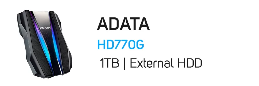 هارد‌ دیسک اکسترنال ای دیتا ظرفیت 1 ترابایت مدل ADATA HD770G 1TB