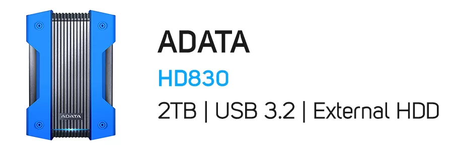 هارد‌ دیسک اکسترنال ای دیتا ظرفیت 2 ترابایت مدل Adata HD830 2TB