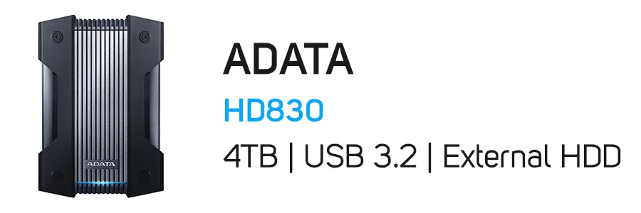 هارد‌ دیسک اکسترنال ای دیتا ظرفیت 4 ترابایت مدل Adata HD830 4TB