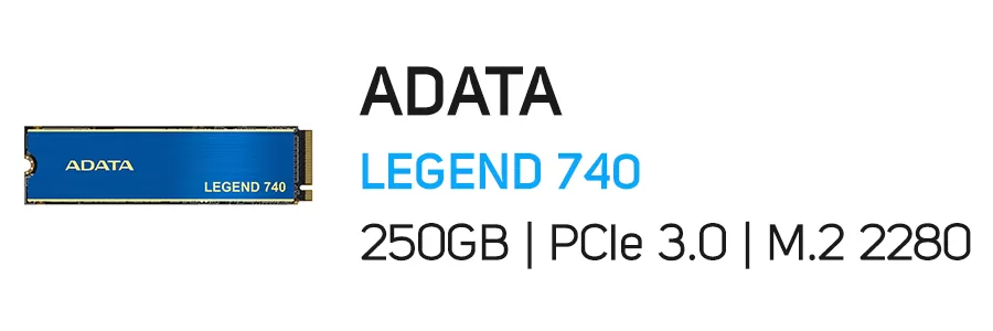 حافظه ای دیتا ظرفیت 250 گیگابایت مدل ADATA LEGEND 740 M.2 2280 250GB NVMe