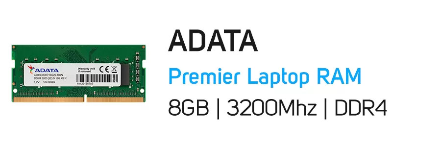 رم لپ تاپ ای دیتا ظرفیت 8 گیگابایت مدل ADATA 8GB DDR4 3200Mhz