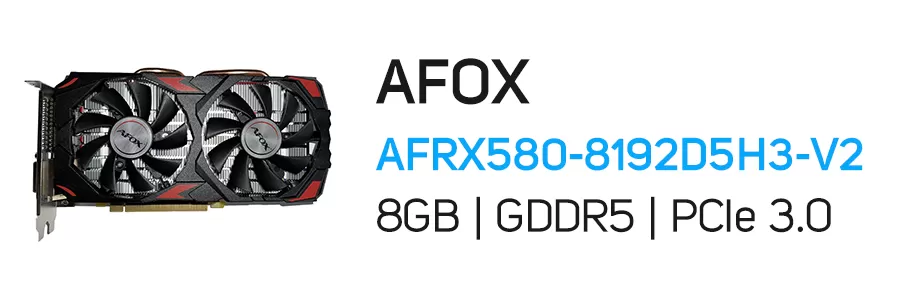 کارت گرافیک ای فاکس مدل AFOX Radeon RX 580 2048SP 8GB