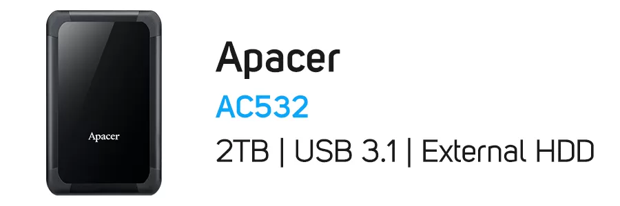 هارد‌ دیسک اکسترنال اپیسر 2 ترابایت مدل Apacer AC532 2TB