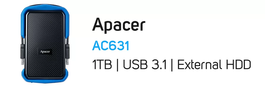 هارد‌ دیسک اکسترنال اپیسر 1 ترابایت مدل Apacer AC631 1TB