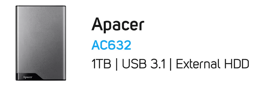 هارد‌ دیسک اکسترنال اپیسر 1 ترابایت مدل Apacer AC632 1TB