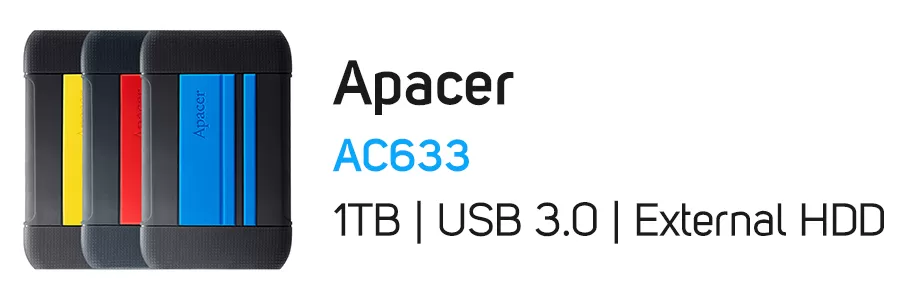 هارد‌ دیسک اکسترنال اپیسر 1 ترابایت مدل Apacer AC633 1TB