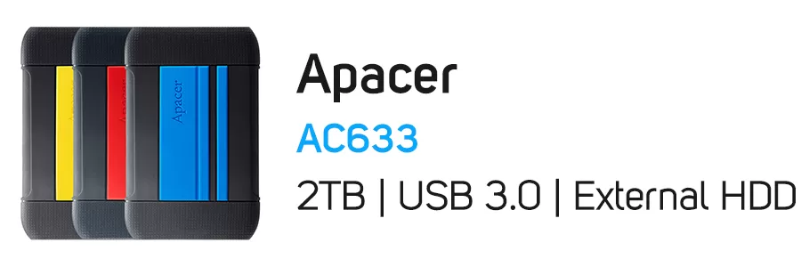 هارد‌ دیسک اکسترنال اپیسر 2 ترابایت مدل Apacer AC633 2TB