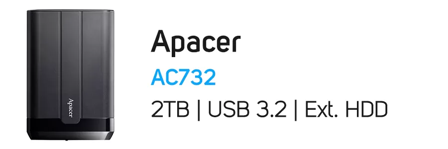 هارد‌ دیسک اکسترنال اپیسر ظرفیت 2 ترابایت مدل Apacer AC732 2TB