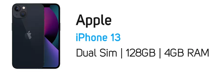 گوشی موبایل آیفون iPhone 13 اپل ظرفیت 128 گیگابایت و رم 4 گیگابایت (Not Active)