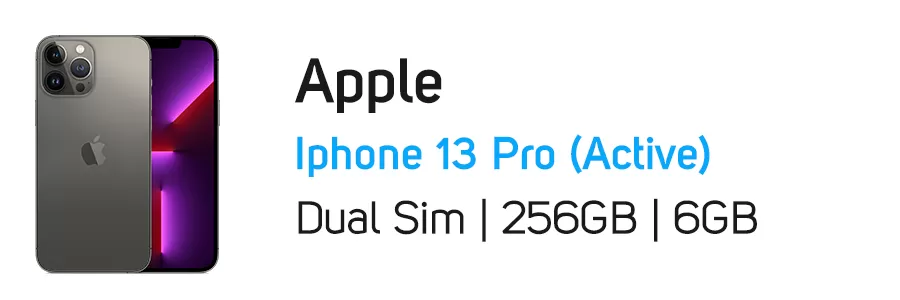 گوشی موبایل آیفون 13 پرو اپل ظرفیت 256 / 6 گیگابایت Apple iPhone 13 Pro (Active) 256GB