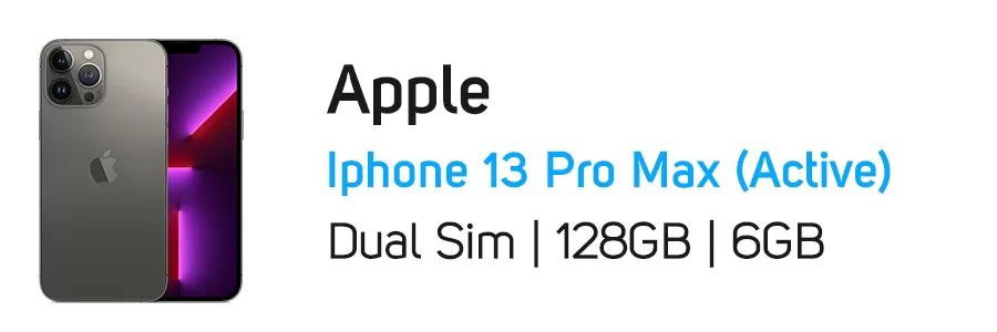 گوشی موبایل آیفون 13 پرو مکس اپل ظرفیت 128 گیگابایت Apple iPhone 13 Pro Max (Active) 128GB