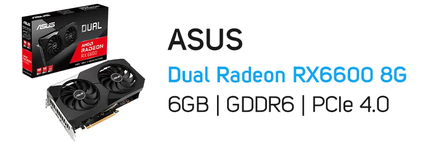 کارت گرافیک گیمینگ ایسوس مدل ASUS Dual Radeon RX 6600 8G 8GB