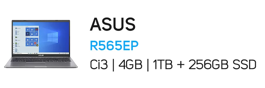لپ تاپ ایسوس مدل ASUS R565EP i3 4GB 1TB + 256GB SSD 2GB