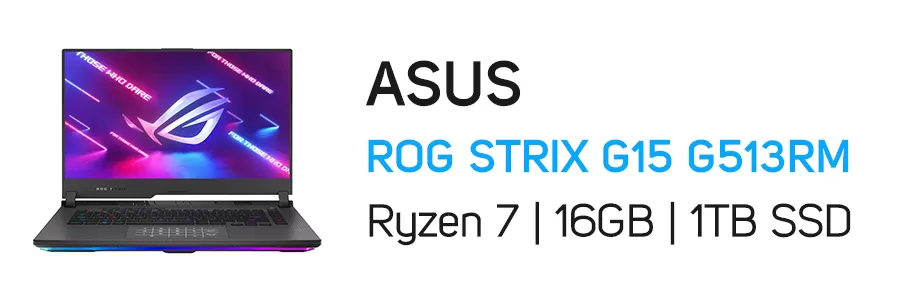 لپ تاپ گیمینگ ایسوس مدل ASUS ROG STRIX G15 G513RM R7 16GB 1TB SSD