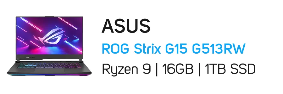 لپ تاپ گیمینگ ایسوس مدل Asus ROG Strix G15 G513RW-HQ083 16GB 1TB SSD 8GB