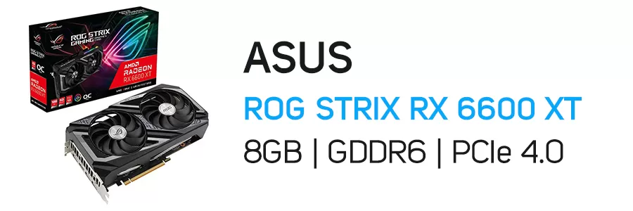 کارت گرافیک گیمینگ ایسوس مدل ASUS ROG STRIX RX 6600 XT O8G GAMING