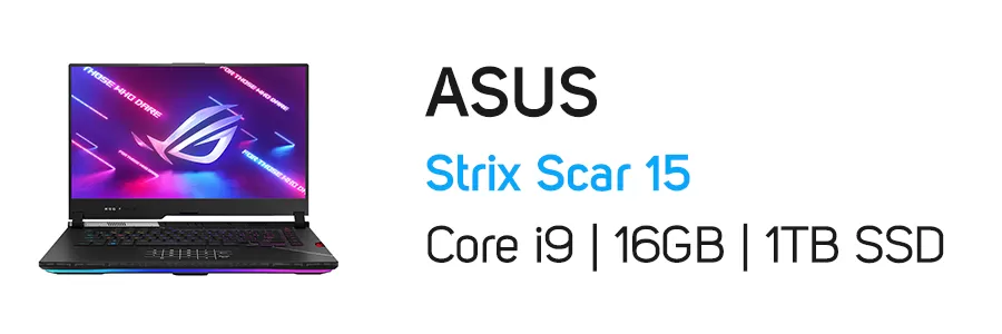 لپ تاپ گیمینگ ایسوس Asus ROG Strix Scar 15 G533ZW-HF111W i9 16GB 1TB SSD