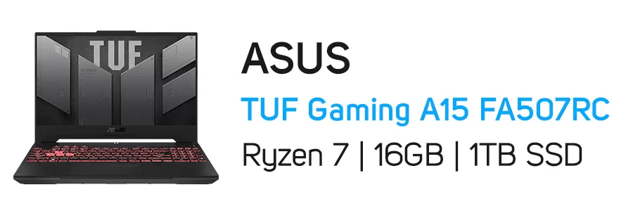 لپ تاپ گیمینگ ایسوس ASUS TUF Gaming A15 FA507RC R7 16GB 1TB SSD