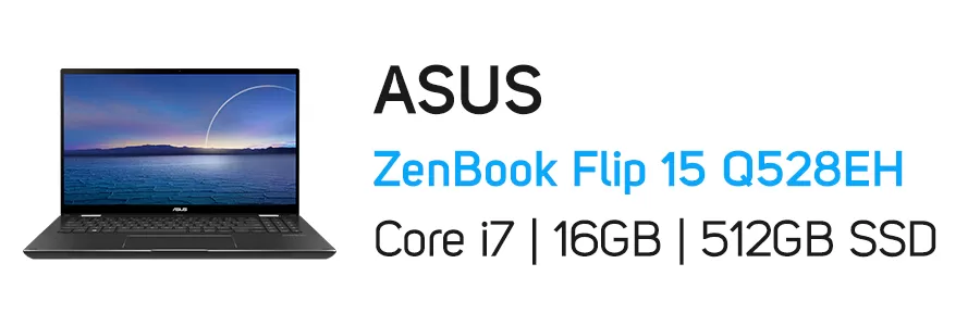 لپ تاپ زنبوک ایسوس ASUS ZenBook Flip 15 Q528EH i7 16GB 512GB SSD