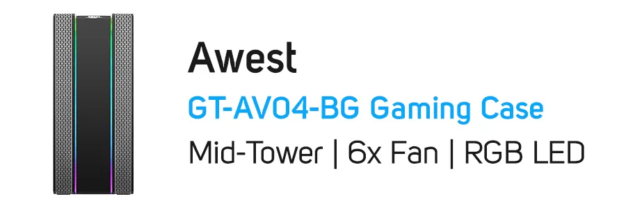 کیس کامپیوتر گیمینگ اوست مدل Awest GT-AV04-BG
