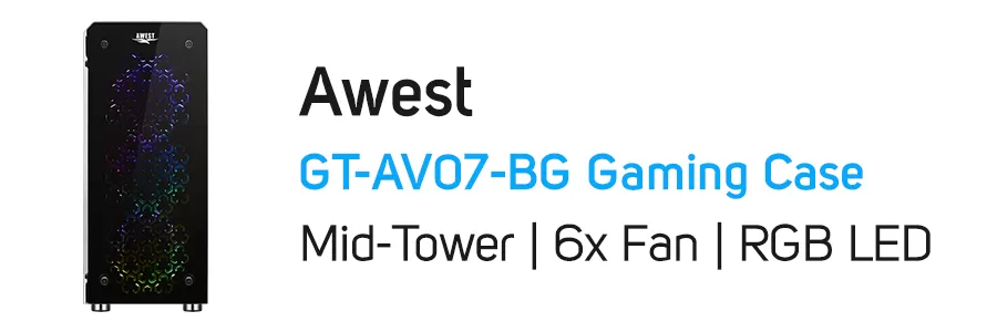 کیس کامپیوتر گیمینگ اوست مدل Awest GT-AV07-BG